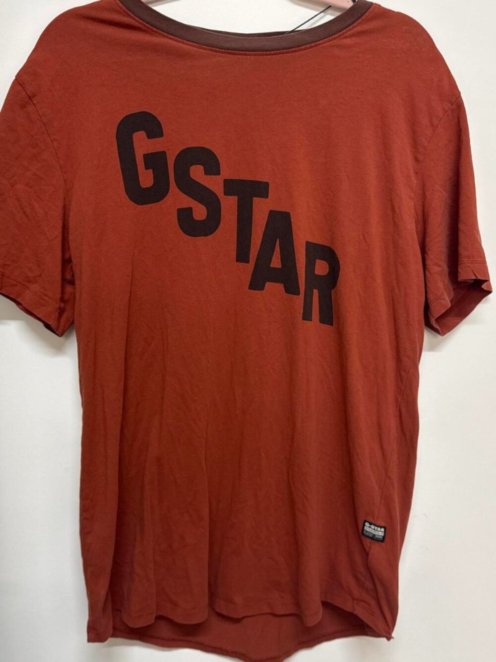 G-Star Men's Orange and Red T-shirt